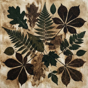 Tea Dye and Mixed Leaves Eco Print